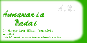 annamaria madai business card