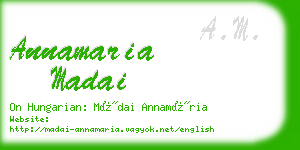 annamaria madai business card